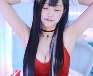 깔끔한  산타걸이 된 BJ 유은 겨드랑이 가슴골