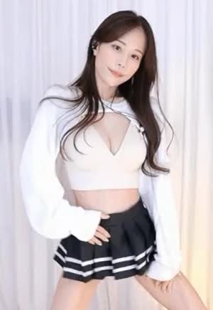 유혹하는  BJ 윤리아 세라 치마 브라렛 가슴골