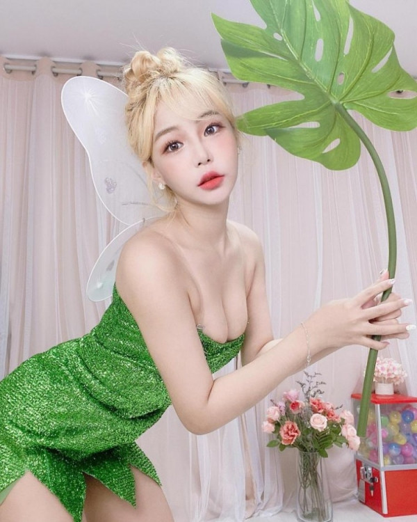 쿨섹시녀  bj 하루S2 신데렐라 팅커벨 코스프레 큰 가슴