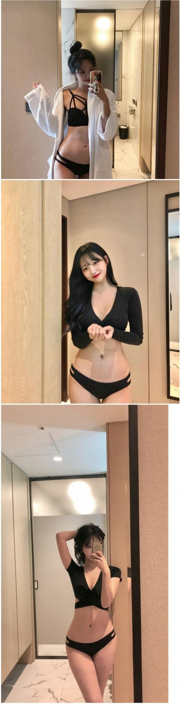 작살나는  bj 박민정 수영복 셀카 몸매
